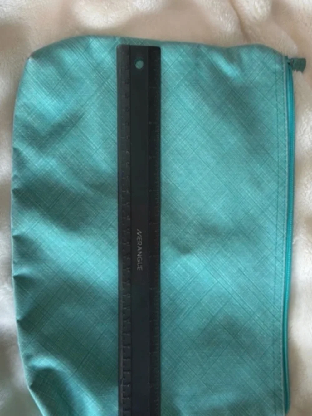 Thirty-One Gifts Teal Zipper Pouch Cosmetic Travel Bag 12x8
